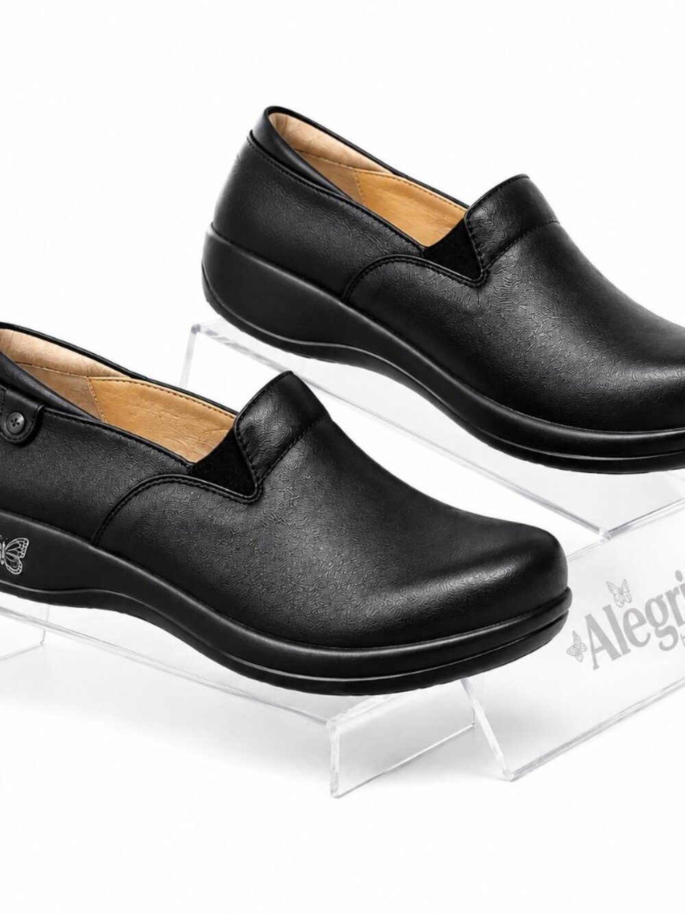 Alegria Women's Keli Slip Resistant Clog/Slip On Black Nappa Leather KEL-601 13